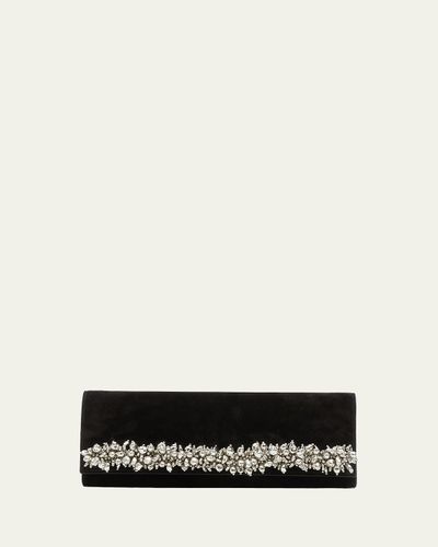 SIMKHAI River Embellished Suede East-West Clutch