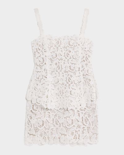 SIMKHAI Rylin Floral Raffia Lace Mini Dress
