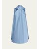 SIMKHAI Satin Mock Turtleneck Sleeveless Mini Dress - 1