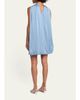 SIMKHAI Satin Mock Turtleneck Sleeveless Mini Dress - 3