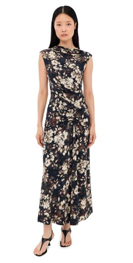 SIMKHAI SIMKHAI Acacia Midi Dress Black multi