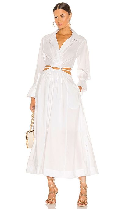 SIMKHAI - Alex Pleated Cut Out Dress