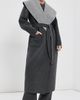 SIMKHAI SIMKHAI Allura Reversible Belted Double-Faced Wool Coat Charcoal Multi - 2