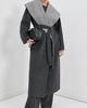 SIMKHAI SIMKHAI Allura Reversible Belted Double-Faced Wool Coat Charcoal Multi - 5