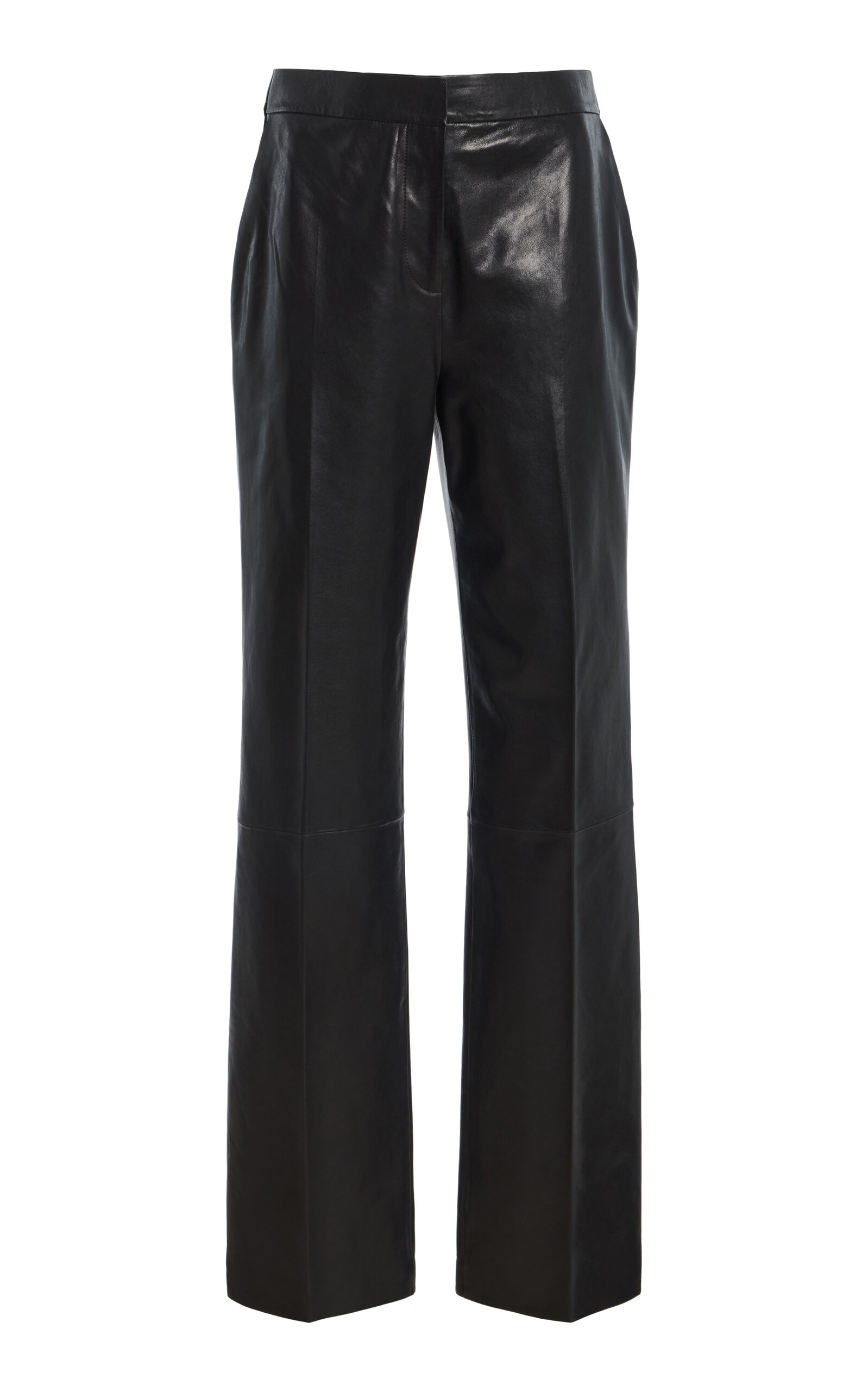 SIMKHAI SIMKHAI Ambrine MidRise StraightLeg Leather Pants