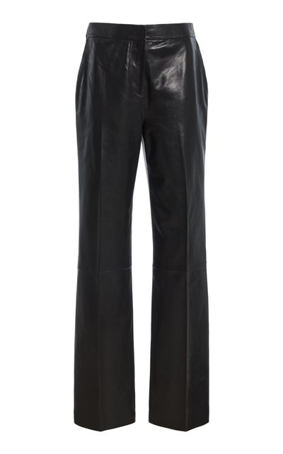 SIMKHAI SIMKHAI Ambrine MidRise StraightLeg Leather Pants