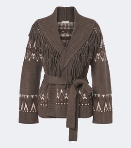 Simkhai Simkhai Anaise Fair Isle wool-blend wrap cardigan