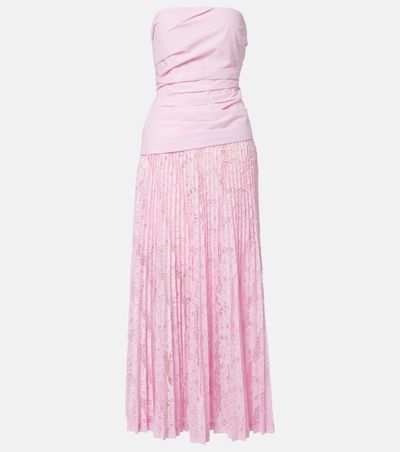 Simkhai Simkhai Annalise plissÃ© lace maxi dress
