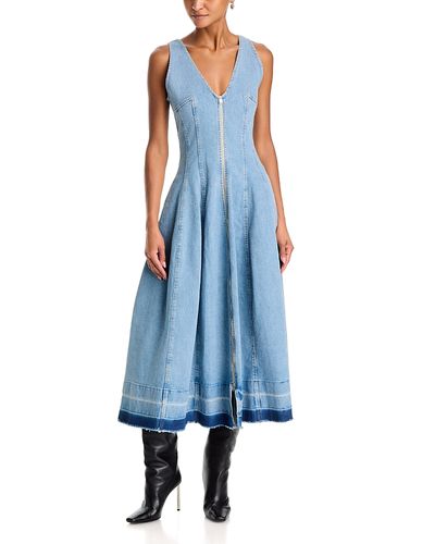 Simkhai Simkhai Arin Cotton Denim Midi Dress