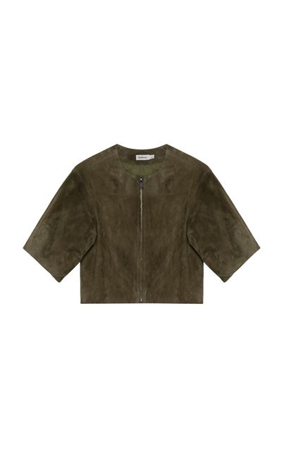 SIMKHAI SIMKHAI Austyn Short Sleeve Suede Jacket