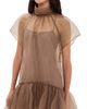 SIMKHAI SIMKHAI Beaux Tiered Mini Dress Coffee - 1