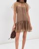 SIMKHAI SIMKHAI Beaux Tiered Mini Dress Coffee - 2