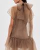 SIMKHAI SIMKHAI Beaux Tiered Mini Dress Coffee - 3