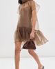 SIMKHAI SIMKHAI Beaux Tiered Mini Dress Coffee - 5