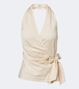 Simkhai Simkhai Bria striped halterneck top