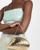 SIMKHAI SIMKHAI Bridget Metal Oyster Shell Clutch Gold One Size - 3
