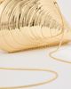 SIMKHAI SIMKHAI Bridget Metal Oyster Shell Clutch Gold One Size - 5