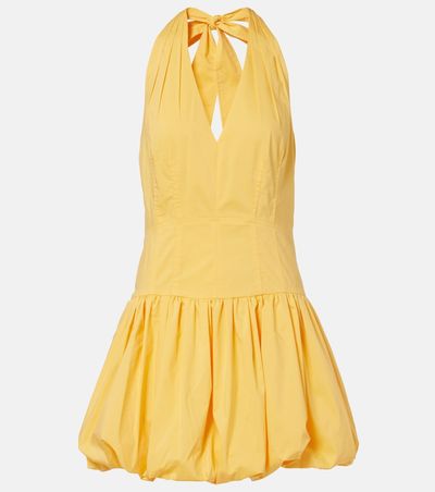 Simkhai Simkhai Brooke gathered cotton-blend minidress