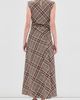 SIMKHAI SIMKHAI Burke Draped Midi Dress Otter Plaid - 4