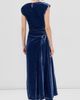 SIMKHAI SIMKHAI Burke Draped Velvet Midi Dress Sapphire - 3