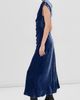 SIMKHAI SIMKHAI Burke Draped Velvet Midi Dress Sapphire - 4
