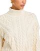 Simkhai Simkhai Callista Cotton Blend Fringed Cable Knit Sweater - 3