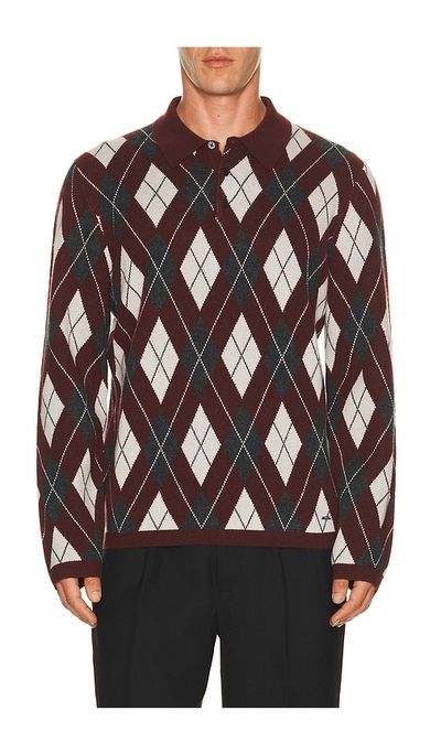 SIMKHAI SIMKHAI Callum Cashmere Argyle Polo