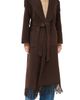 SIMKHAI SIMKHAI Carrie Fringe Robe Coat Chocolate XS - 1