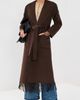 SIMKHAI SIMKHAI Carrie Fringe Robe Coat Chocolate XS - 5