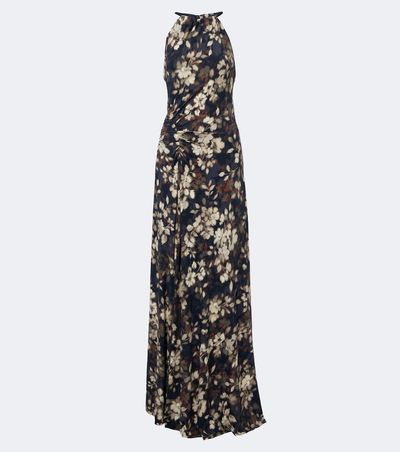 Simkhai Simkhai Cerin gathered floral halterneck maxi dress
