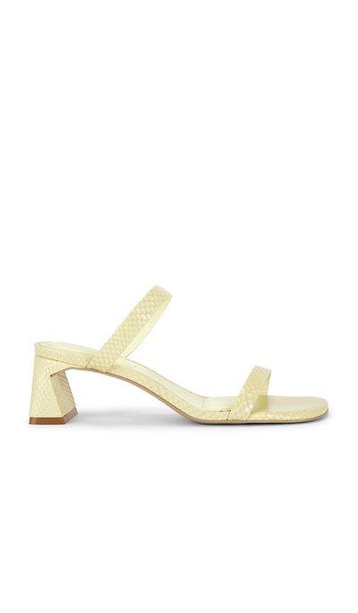 SIMKHAI SIMKHAI Clara Snake Print Leather Block Heel