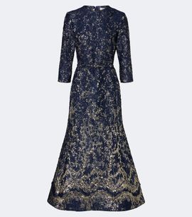 Simkhai Simkhai Claravelle belted jacquard cocktail dress