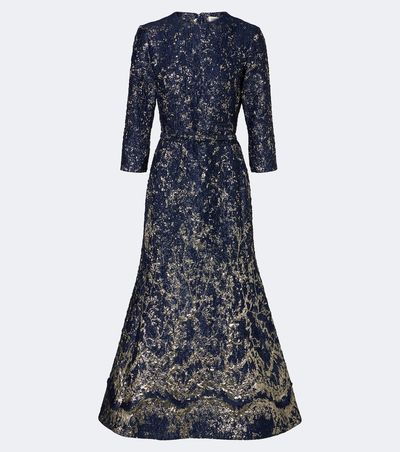 Simkhai Simkhai Claravelle belted jacquard cocktail dress