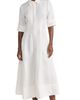 SIMKHAI SIMKHAI Claudine Short Sleeve Shirt Midi Dress White M - 1