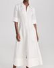 SIMKHAI SIMKHAI Claudine Short Sleeve Shirt Midi Dress White M - 5