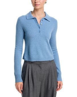 Simkhai Simkhai Constance Cashmere Long Sleeve Polo
