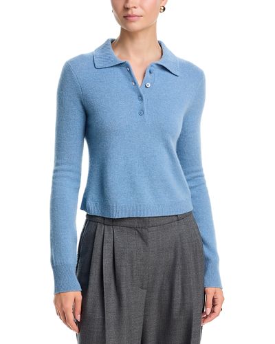 Simkhai Simkhai Constance Cashmere Long Sleeve Polo
