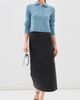 SIMKHAI SIMKHAI Constance Long Sleeve Polo Dusty Blue - 5