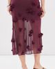SIMKHAI SIMKHAI Cora Floral Applique Midi Skirt Fig - 3