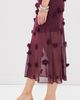 SIMKHAI SIMKHAI Cora Floral Applique Midi Skirt Fig - 4