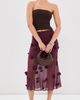 SIMKHAI SIMKHAI Cora Floral Applique Midi Skirt Fig - 5