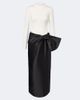 Simkhai Simkhai Coralyne bow-detail knitted satin gown - 1