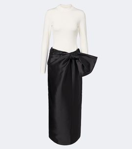 Simkhai Simkhai Coralyne bow-detail knitted satin gown