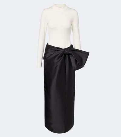 Simkhai Simkhai Coralyne bow-detail knitted satin gown