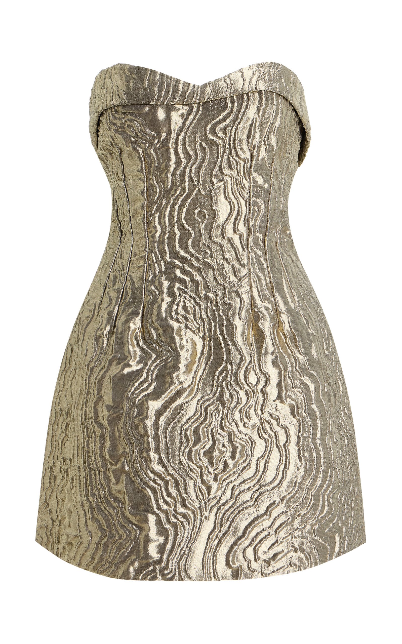 SIMKHAI SIMKHAI Darcie Metallic Taffeta Mini Dress