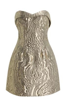 SIMKHAI SIMKHAI Darcie Metallic Taffeta Mini Dress