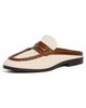 SIMKHAI SIMKHAI Dean Canvas Combo Loafer Mules Natural Saddle - 1