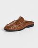 SIMKHAI SIMKHAI Dean Embossed Leather Loafer Mules Saddle - 2