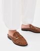 SIMKHAI SIMKHAI Dean Embossed Leather Loafer Mules Saddle - 3