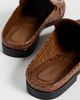 SIMKHAI SIMKHAI Dean Embossed Leather Loafer Mules Saddle - 4